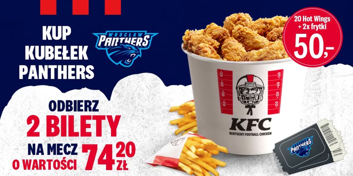KFC: 50 zł za kubełek Panthers + 2 bilety na mecz