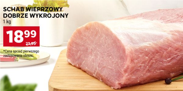 Stokrotka Supermarket: 18,99 zł/kg za schab wieprzowy 12.09.2024