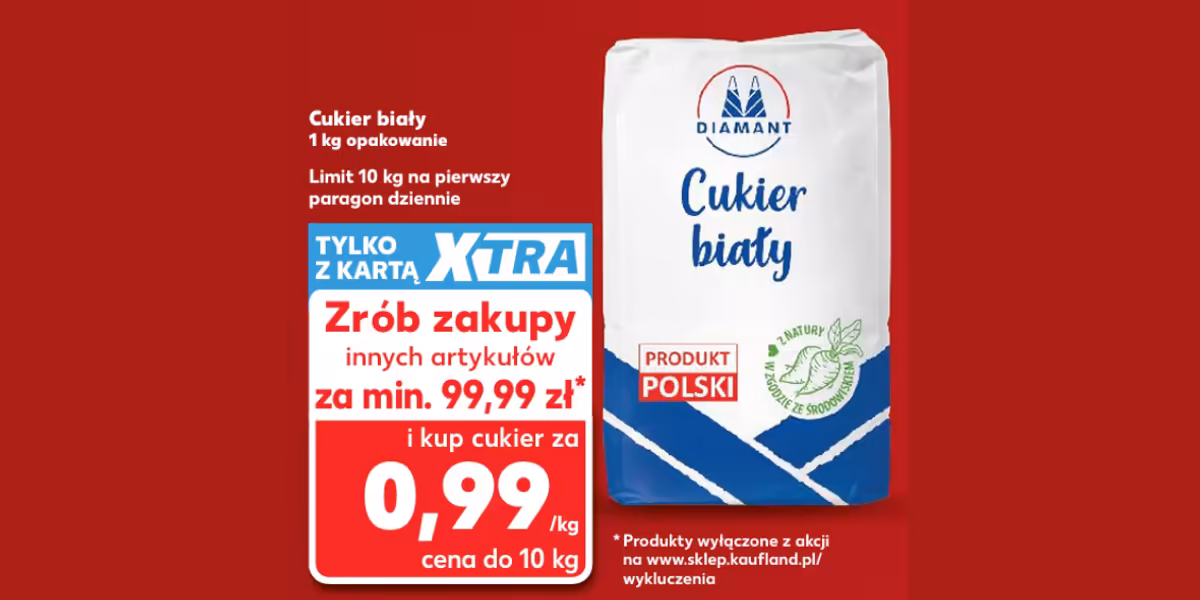 Kaufland: 0,99 zł za cukier