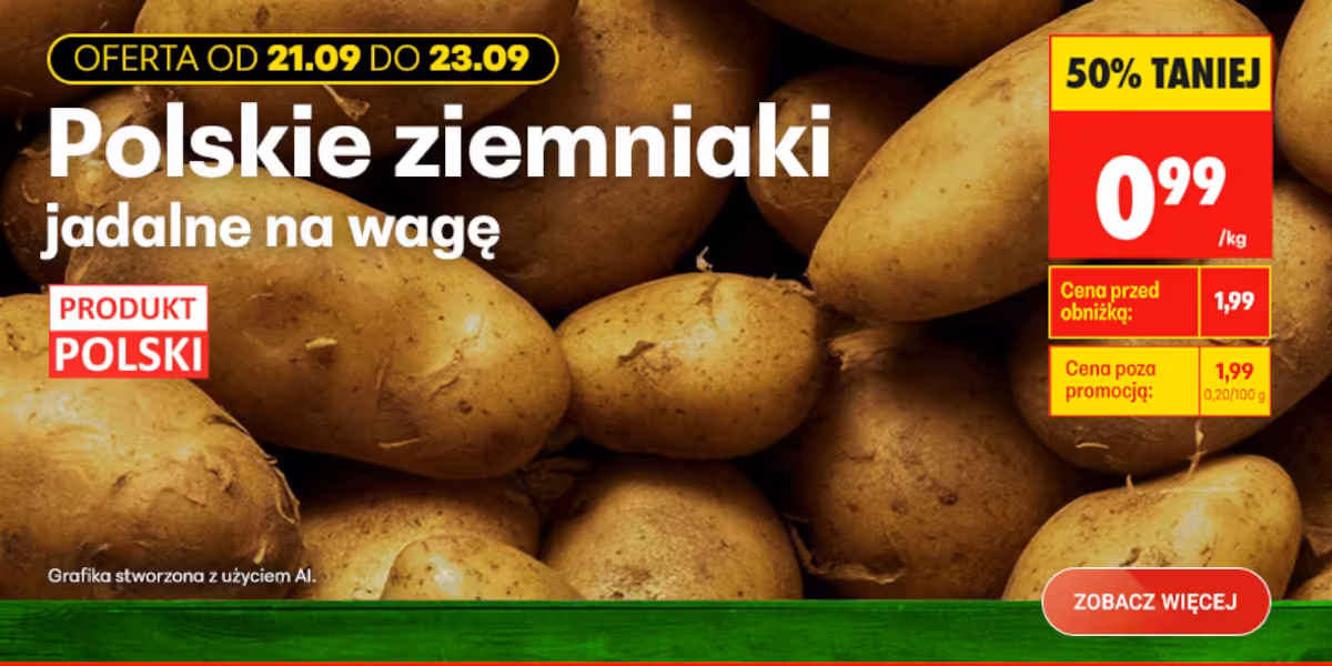 Biedronka: -50% na polskie ziemniaki