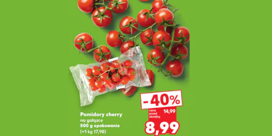 Kaufland: -40% na pomidory cherry na gałązce 11.02.2026