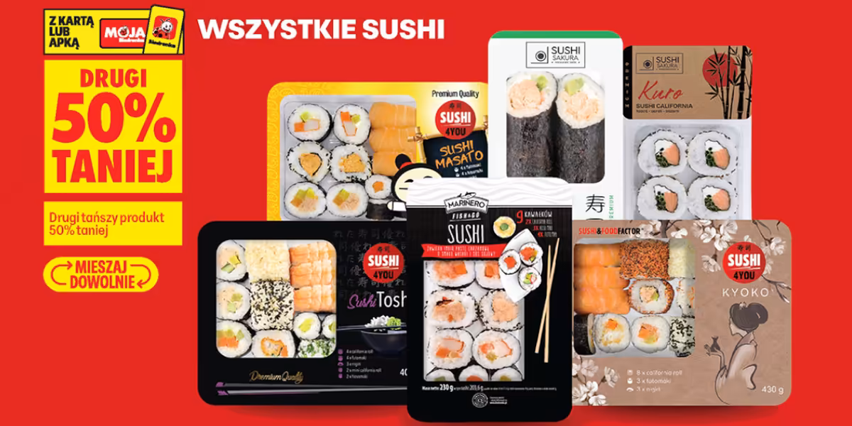 Biedronka: -50% na wszystkie Sushi