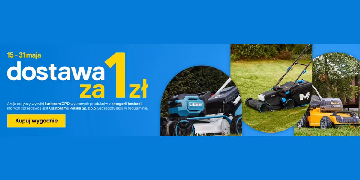 Castorama: 1 zł za dostawę wybranych kosiarek