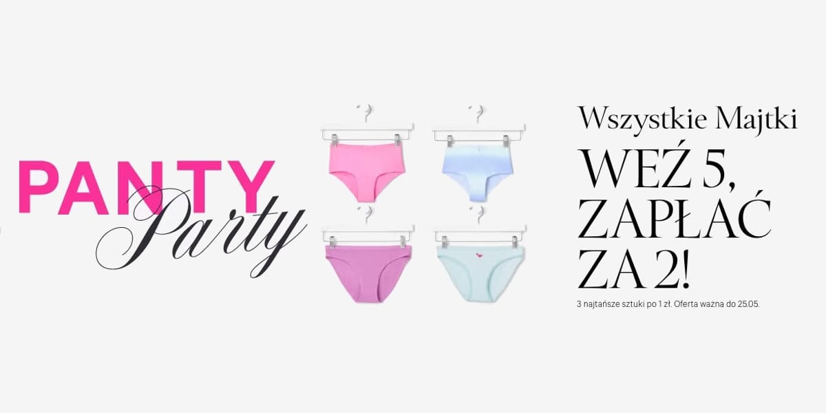 Victoria's Secret: 5 za 2 na wszystkie majtki