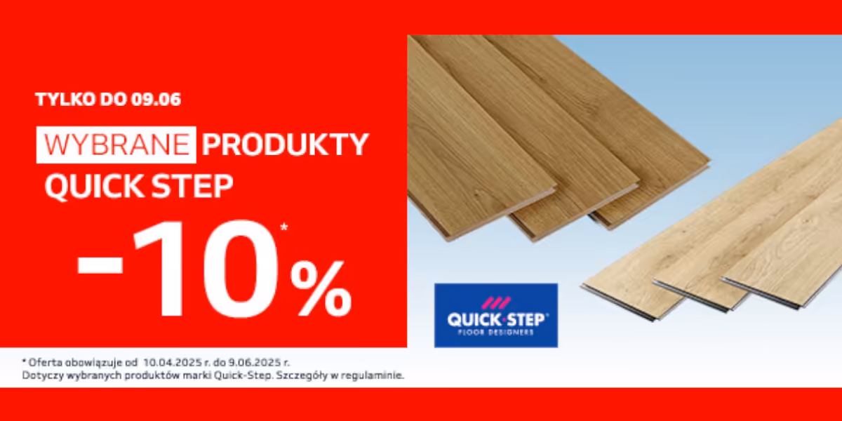 Komfort: -10% na wybrane produkty Quick Step