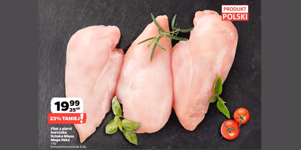 Netto: -23% na filet z piersi polskiego kurczaka