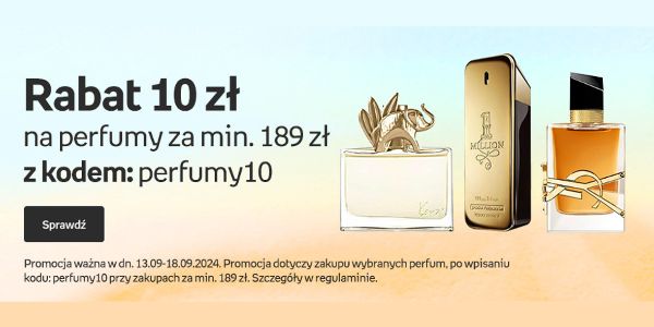 Empik: KOD rabatowy -10 zł na perfumy 16.09.2024