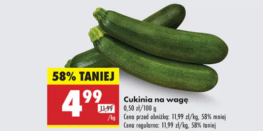 Biedronka: -50% na cukinię 08.05.2025