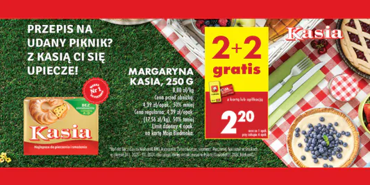 Biedronka: 2+2 GRATIS na margarynę Kasia 06.05.2025