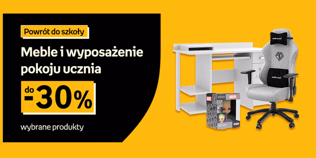 Empik: Do -30% na meble i wyposażenie pokoju ucznia
