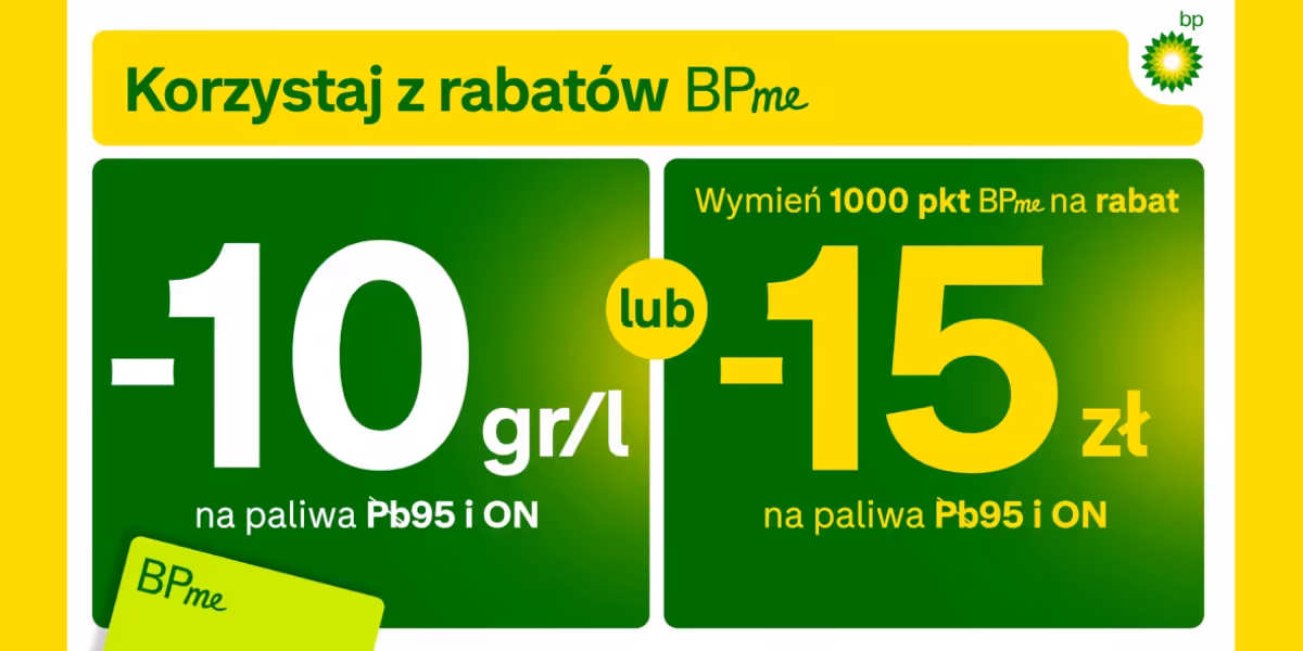 BP p.l.c.: Korzystaj z rabatów BPme