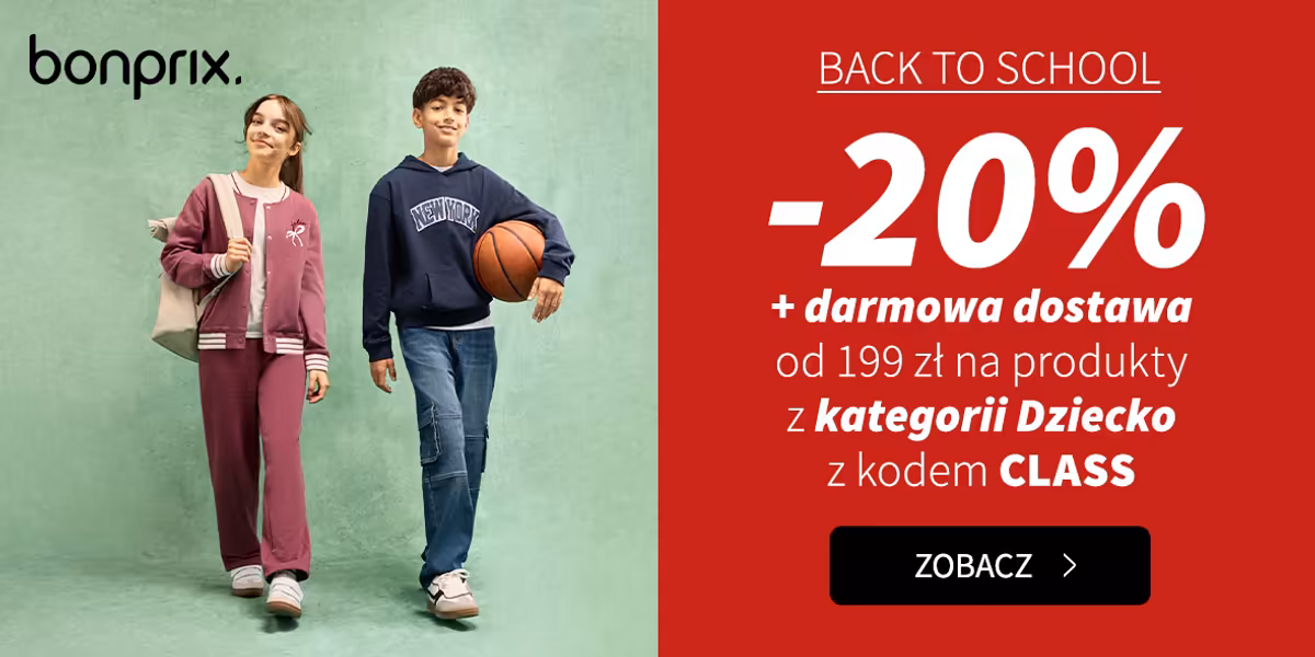 Bonprix: KOD rabatowy -20% na modę dziecięcą i darmowa dostawa