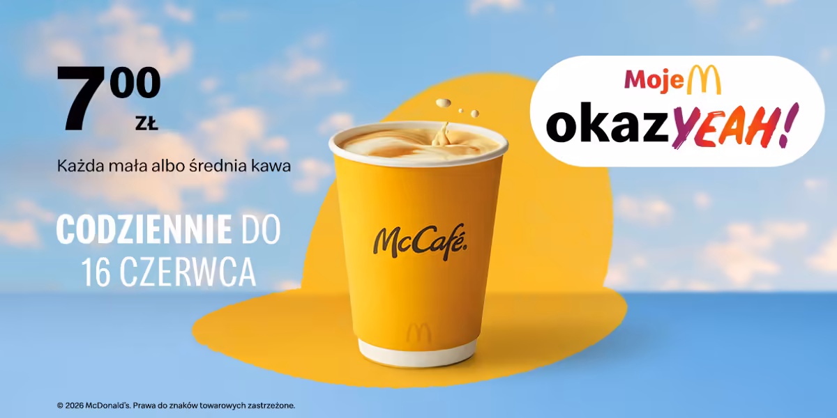 McDonald's: 7 zł każda mała albo średnia kawa