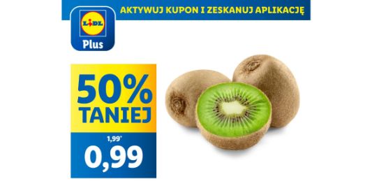 Lidl: KUPON -50% na kiwi 30.01.2025