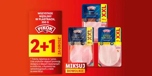 Lidl: 2+1 za GROSZ na wędliny w plastrach 12.05.2025