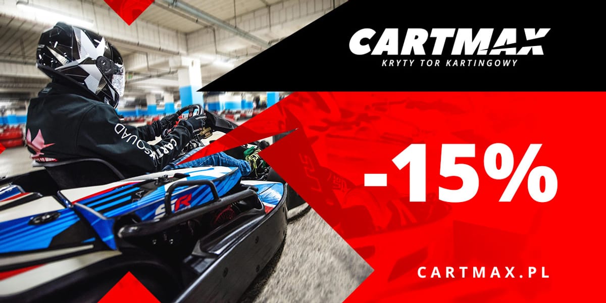 Cartmax: -15% na przejazd gokartem