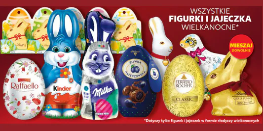 Kaufland: 1+1 GRATIS na wszystkie figurki i jajeczka Wielkanocne 16.04.2025