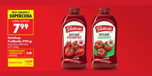 Biedronka: SUPERCENA na ketchup Pudliszki 02.02.2026