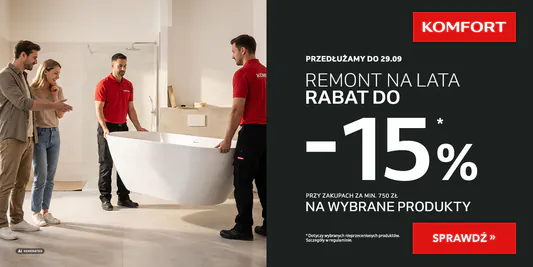 Komfort: -15% na wybrane produkty 16.09.2026
