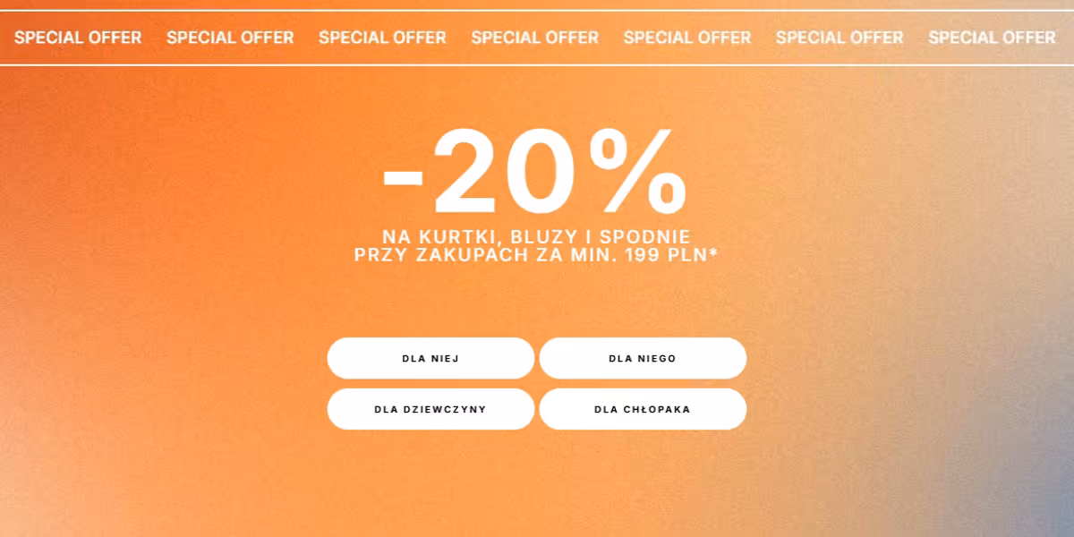 4F: KOD rabatowy -20% na kurtki, bluzy i spodnie