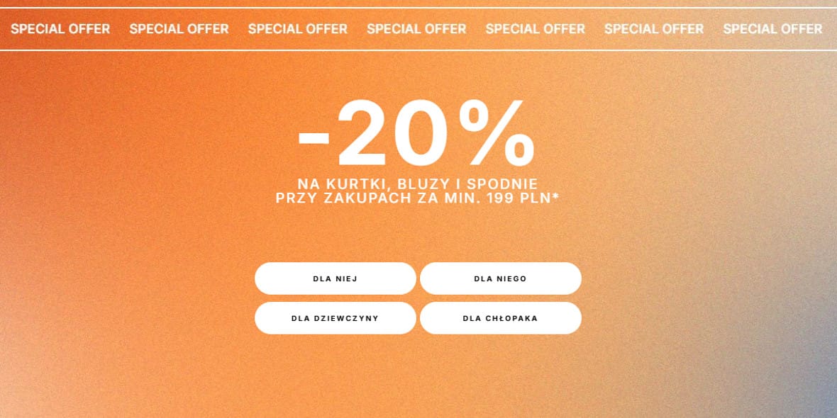4F: KOD rabatowy -20% na kurtki, bluzy i spodnie 15.05.2025
