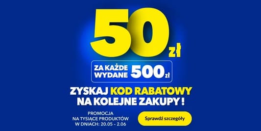 RTV EURO AGD: 50 zł za każde wydane 500 zł 20.05.2025