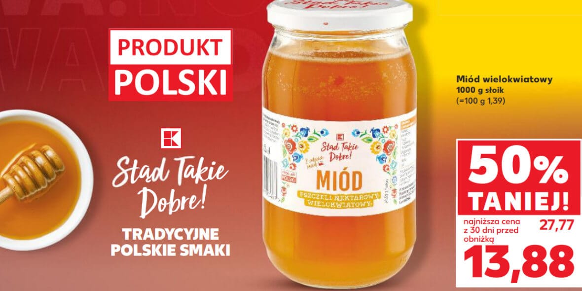 Kaufland: -50% na miód wielokwiatowy
