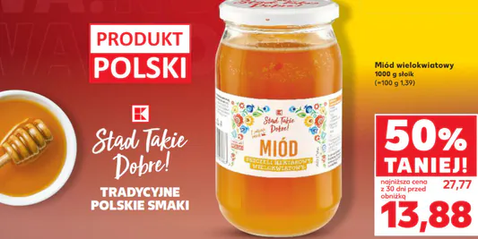 Kaufland: -50% na miód wielokwiatowy 08.05.2025