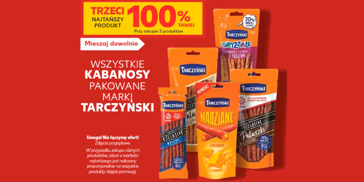 Kaufland: -100% na wszystkie pakowane kabanosy Tarczyński