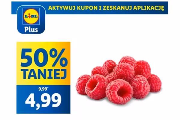 : KUPON -50% na maliny
