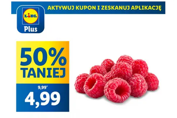 : KUPON -50% na maliny