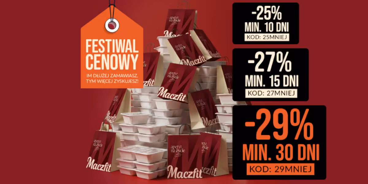 Maczfit: KOD rabatowy do -29% na zamówienia na Maczfit