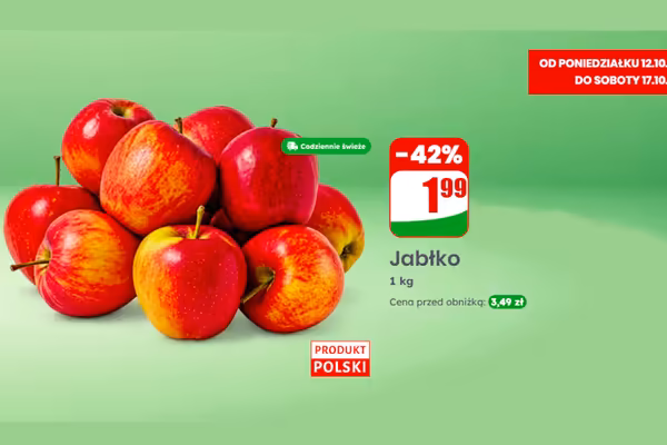 Dino: -42% na jabłka