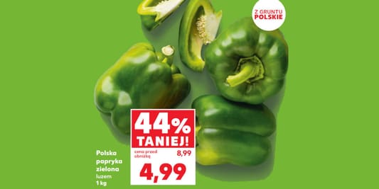 Kaufland: -44% na polską paprykę zieloną 07.08.2025