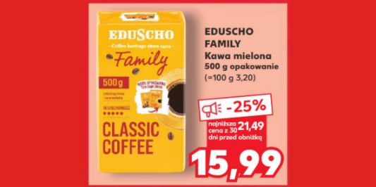 Kaufland: -25% na kawę mieloną Eduscho Family 06.02.2025