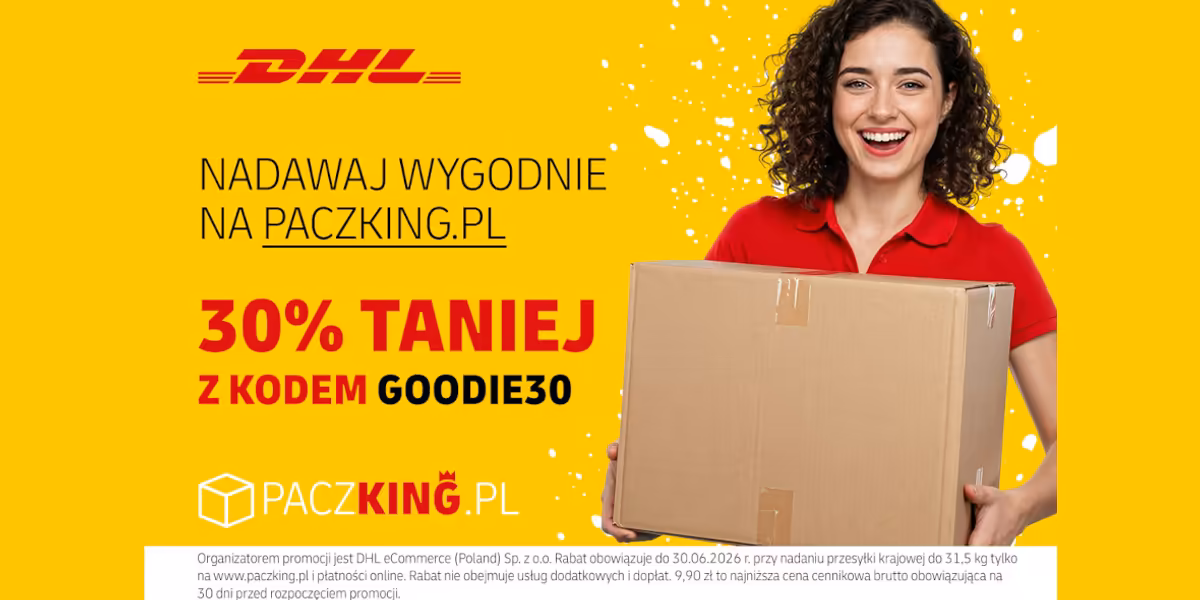 DHL: KOD rabatowy -30% na nadanie przesyłki