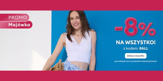 Sinsay: KOD rabatowy -8% przy zakupie 2 produktów 29.04.2025
