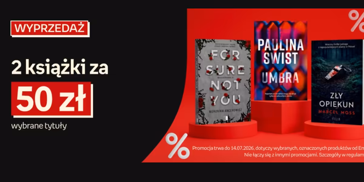 Empik: 50 zł za 2 książki