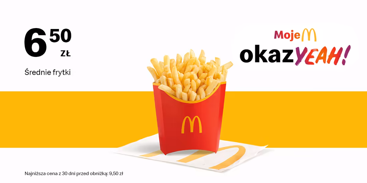 McDonald's: 6,50 zł Średnie frytki