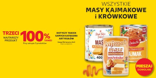 Kaufland: -100% na wszystkie masy kajmakowe i krówkowe 15.05.2025