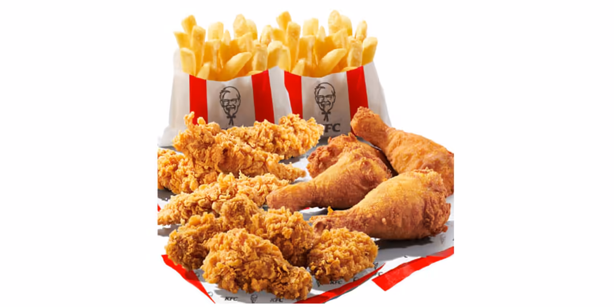 KFC: 59,99 zł 4x Strips + 4x Nóżka + 4x Hot Wings  + 2x Frytki