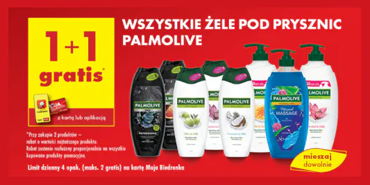 Biedronka: 1+1 GRATIS na wszystkie żele pod prysznic Palmolive 12.06.2025