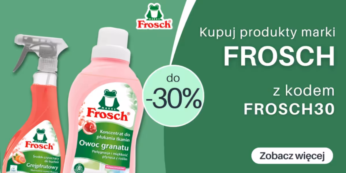 Selgros 24: KOD rabatowy Do -30% na produkty Frosch