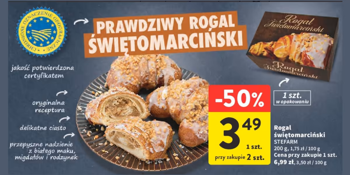 Intermarche: -50% na rogala Świętomarcińskiego