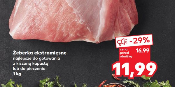 Kaufland: -29% na żeberka ekstramięsne 19.09.2024