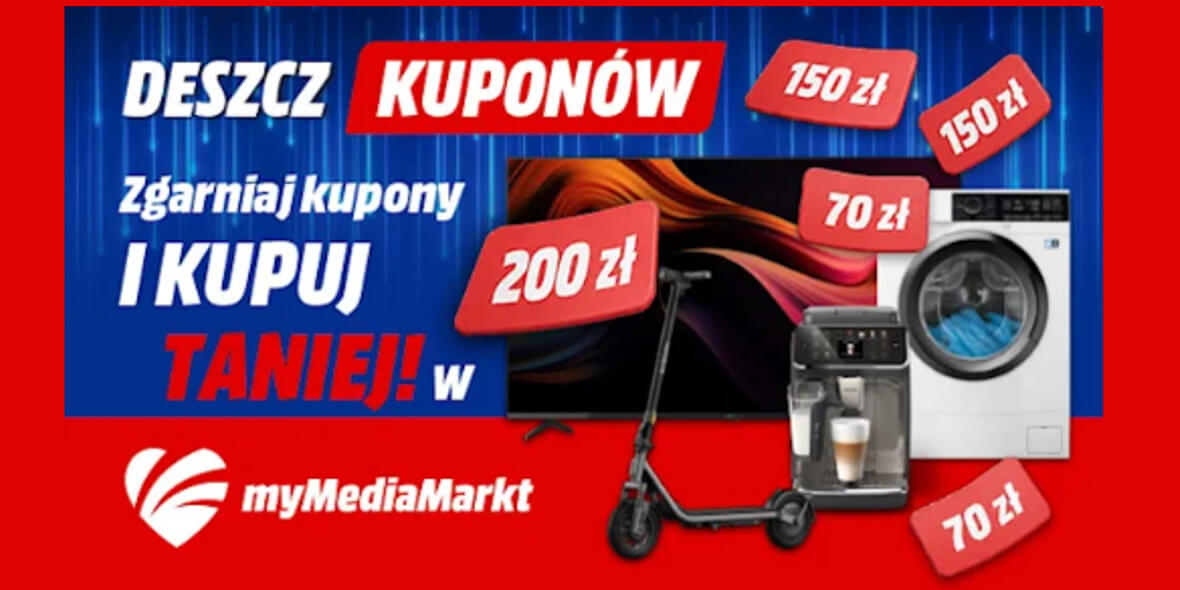 Media Markt: KUPONY Do -200 zł na zakupy w myMediaMarkt 07.09.2026