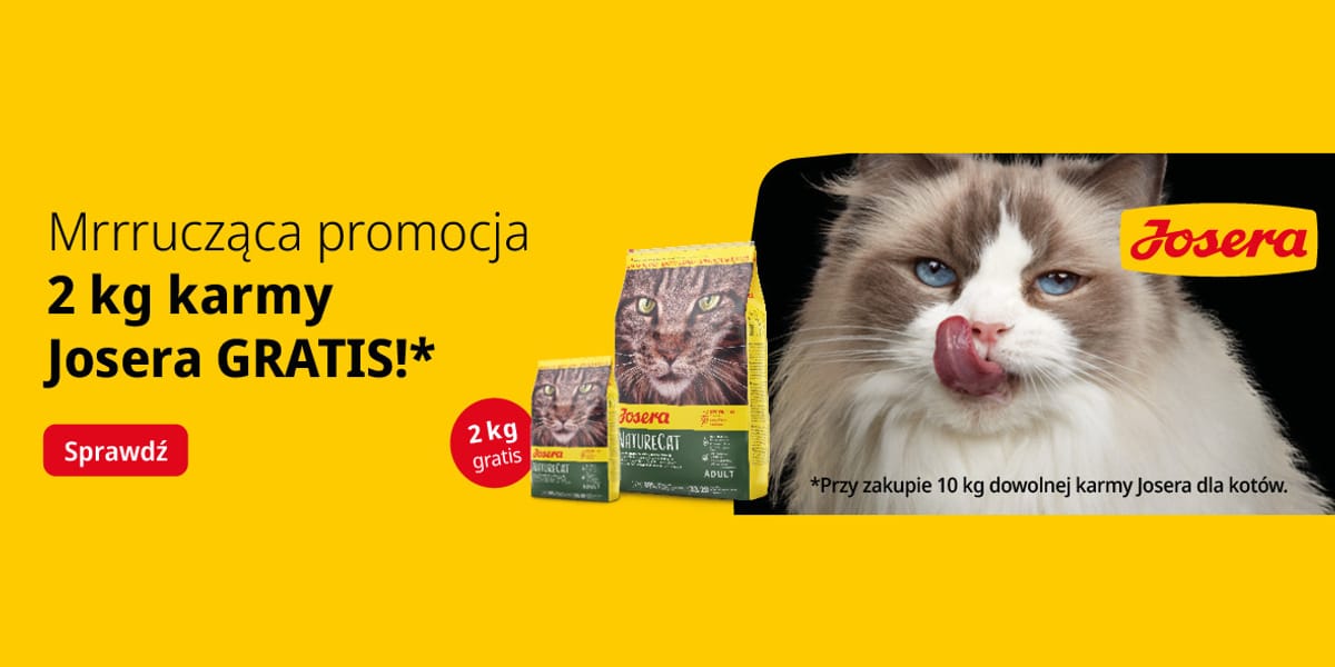 Fera: 2 kg GRATIS na karmę dla kota JOSERA