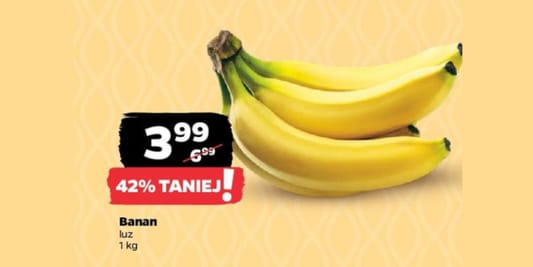 Netto: -42% na banany 12.05.2025