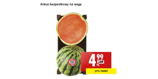 Biedronka: -37% na arbuza bezpestkowego na wagę 04.06.2025