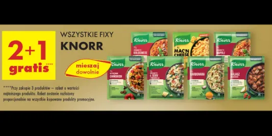 Biedronka: 2+1 GRATIS na wszystkie Fixy Knorr 21.01.2025